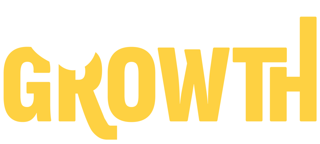 logo chameleon growth - white & yellow